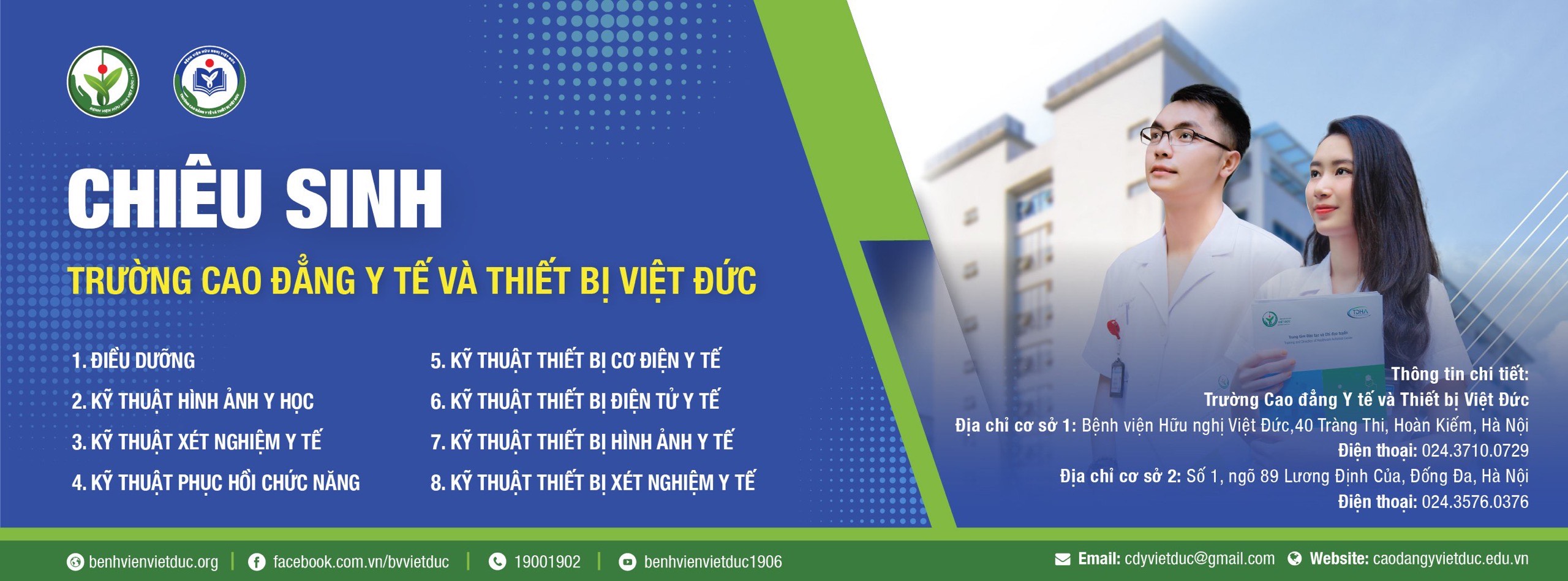 TRƯỜNG CAO ĐẲNG Y TẾ VÀ THIẾT BỊ VIỆT ĐỨC